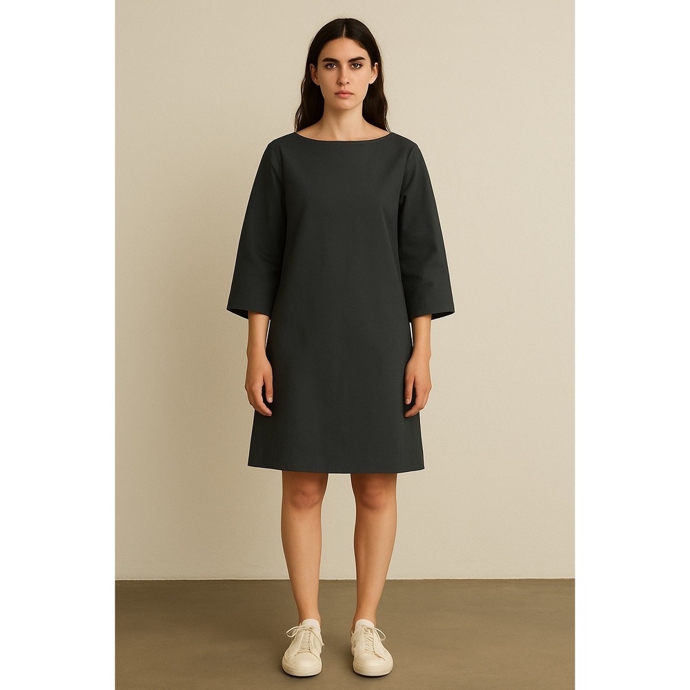 Organic by John Patrick Women's Dress Black‎ Cotton Minimalist Style- Size 2